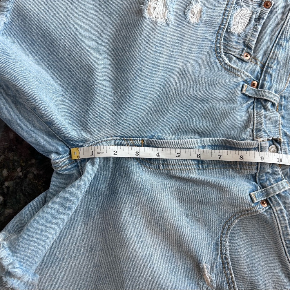 Levi’s 501 Button fly Cut Off Denim Shorts. Classic American. Unique tab style. - Picture 10 of 11